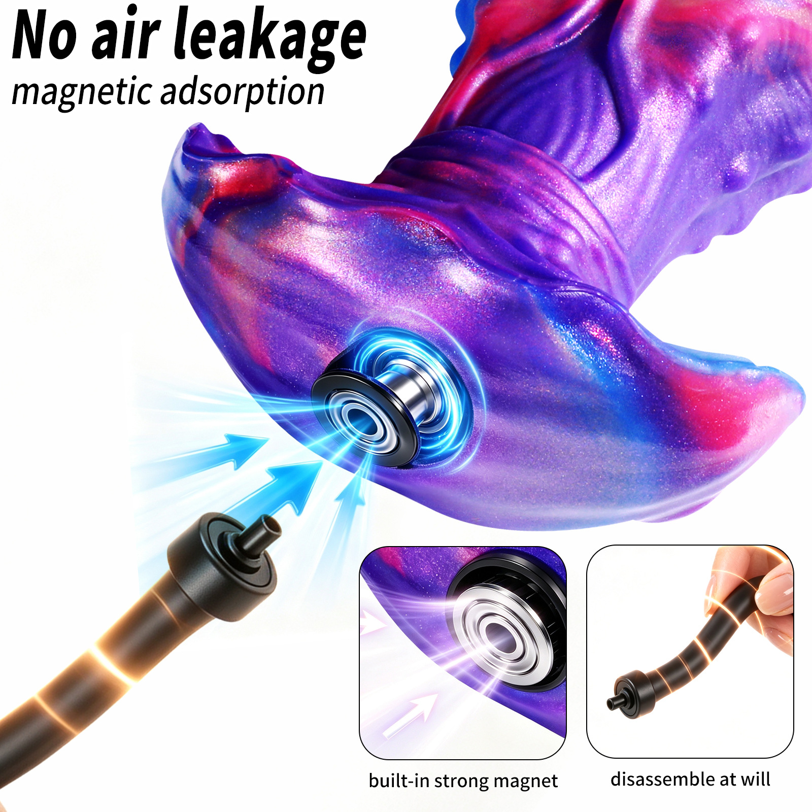 Inflatable Petal-Shaped Silicone Butt Plug with Air Pump - image 4