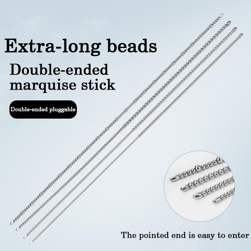 Extra Long Beaded Stainless Steel Urethral Sound Rod – 4 Styles & Multiple Sizes & Body-Safe Material-WeLovePlugs