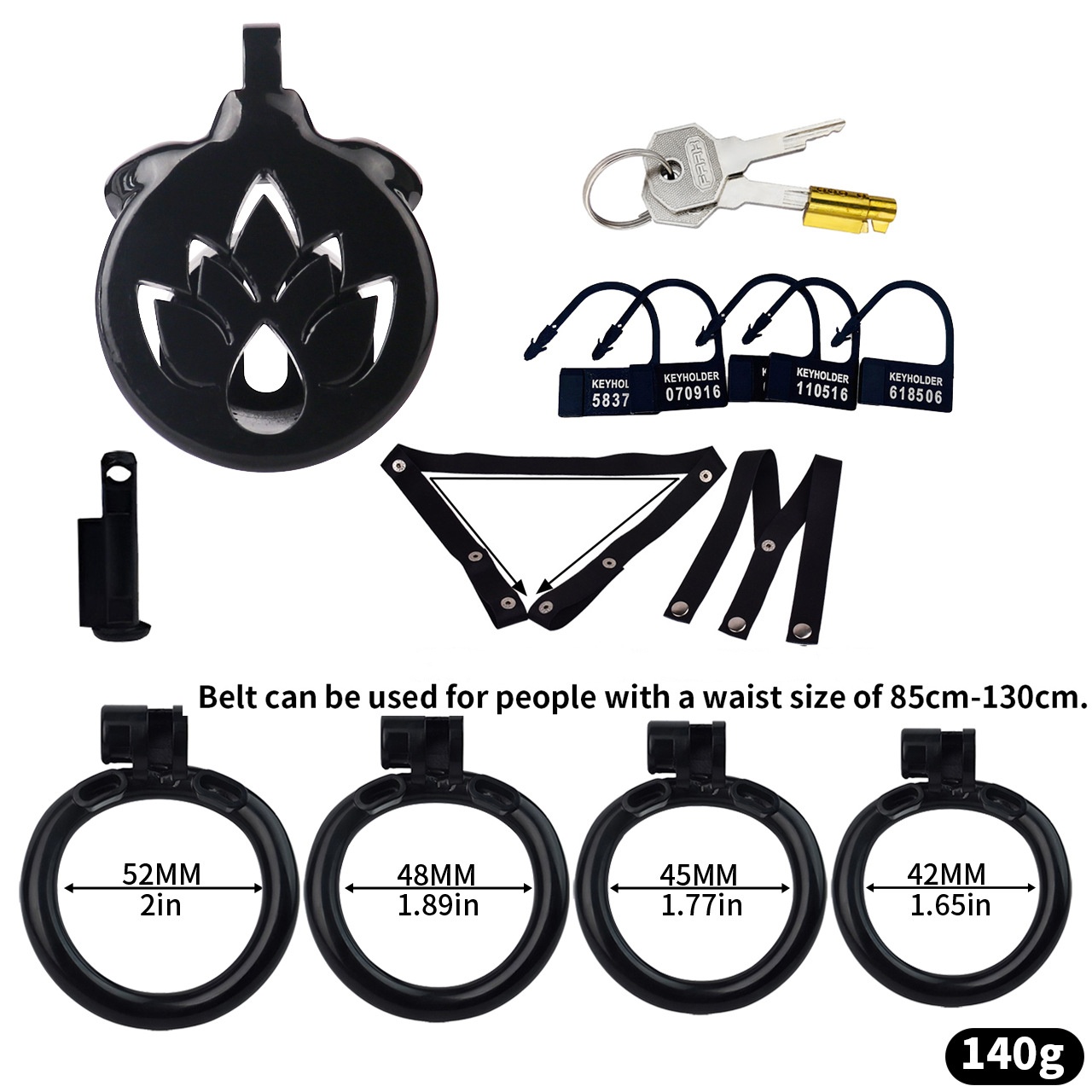 Breathable Sissy Chastity Cage with Belt-WeLovePlugs