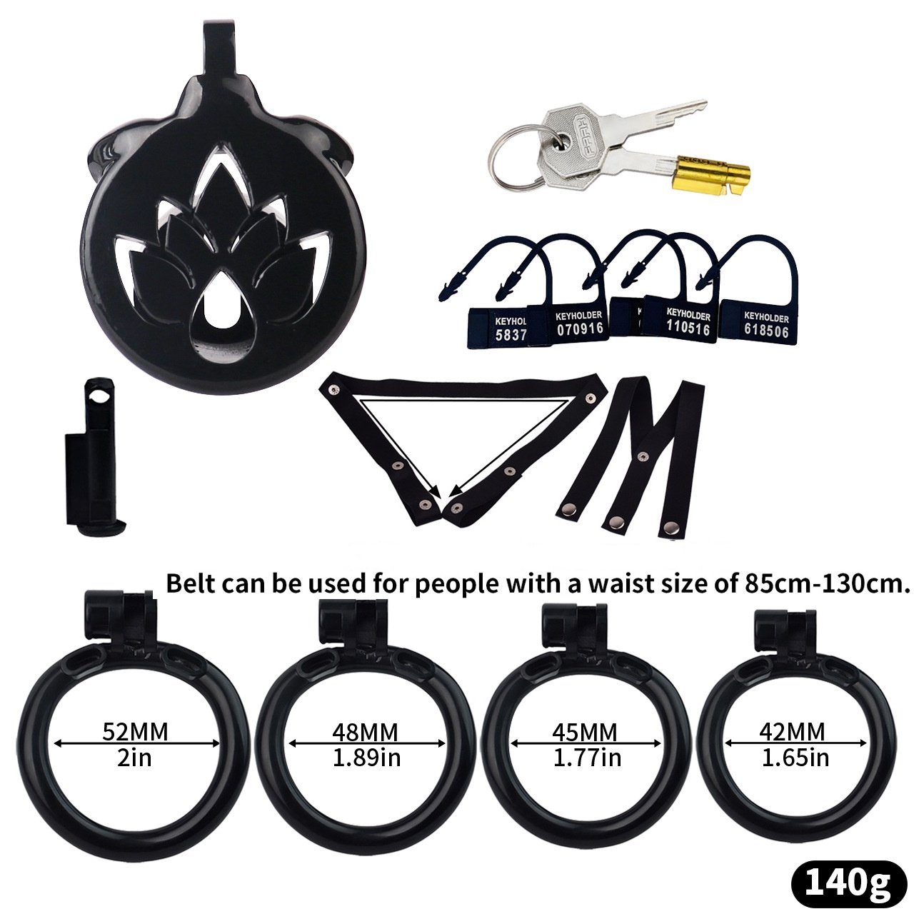 Breathable Sissy Chastity Cage with Belt-WeLovePlugs