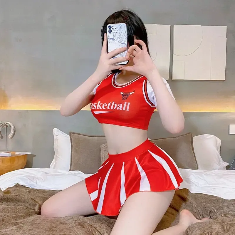 Cheerleader Costume Set - Red - One Size - image 8