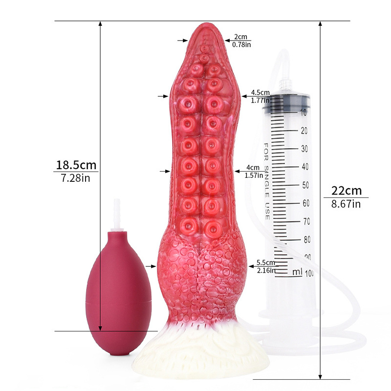 Octopus Tentacle Squirting Dildo with Suction Cup