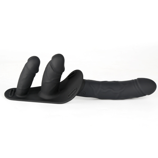 Lesbian Triple-Power Strap-On Vibrating Dildo