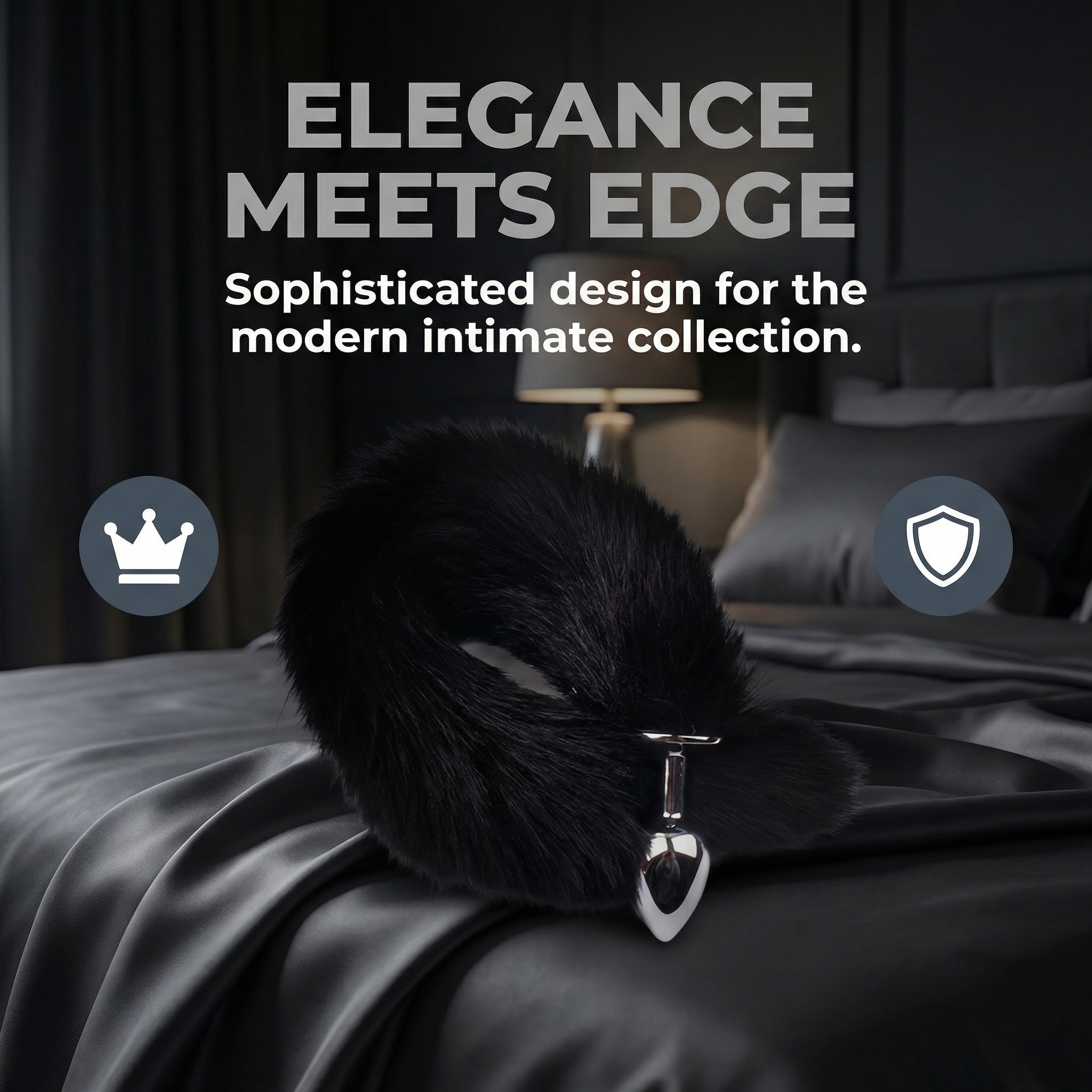 Black Fox Tail Butt Plug • 18.1 Inch Tail - image 7