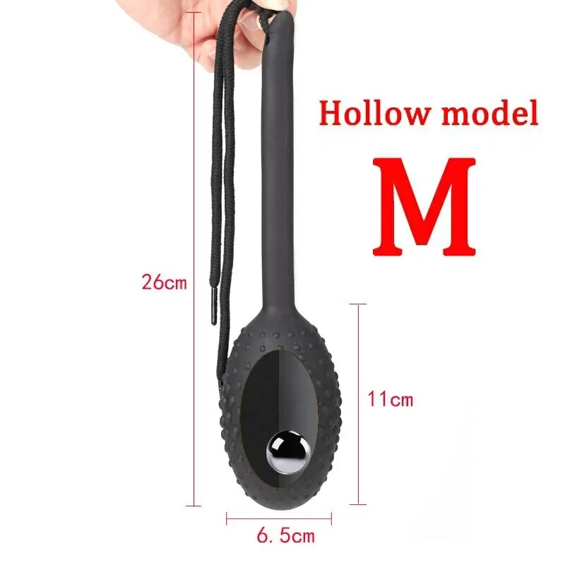 Anal Plug With Rolling Ball - M-Black - image 4