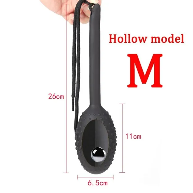 Anal Plug With Rolling Ball - M-Black - image 4