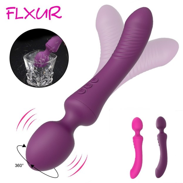 Dual Vibrator Powerful Magic Wand Clitoris Vagina Massager Anal Plug - image 7