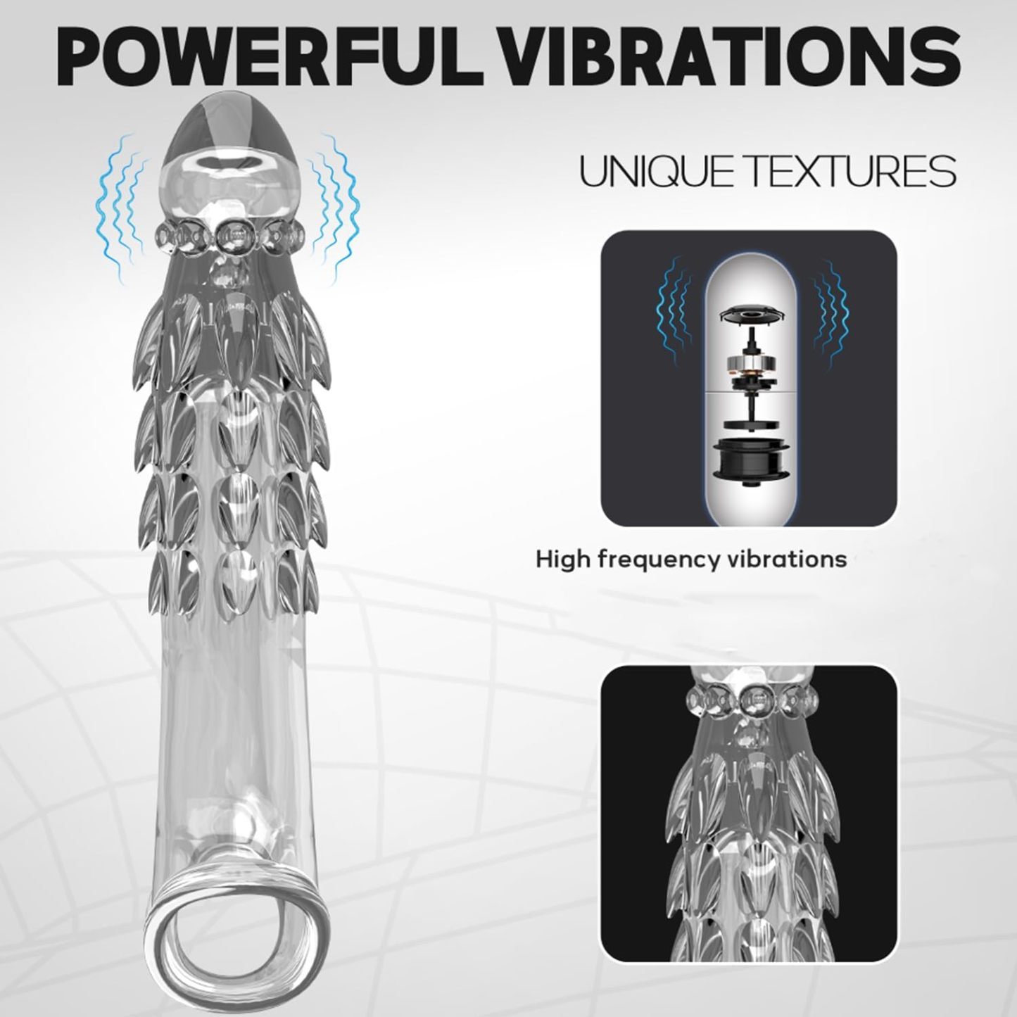 FlexiMax Knotted Vibrating Knotted Penis Sleeve-WeLovePlugs