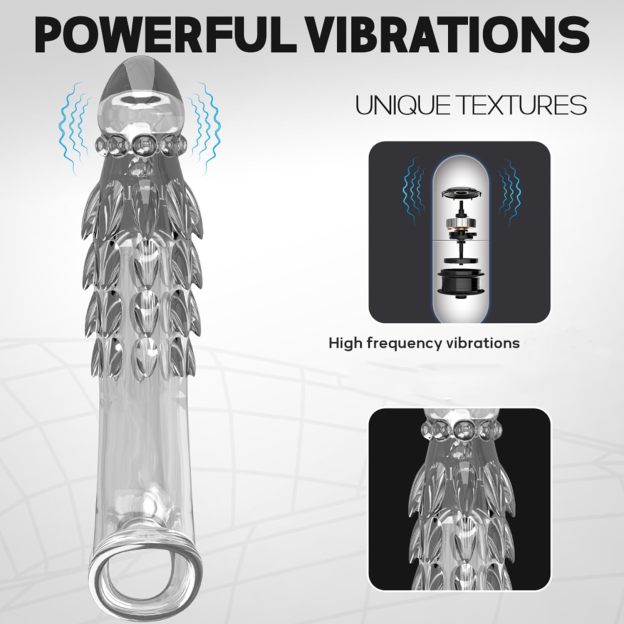 FlexiMax Knotted Vibrating Knotted Penis Sleeve-WeLovePlugs