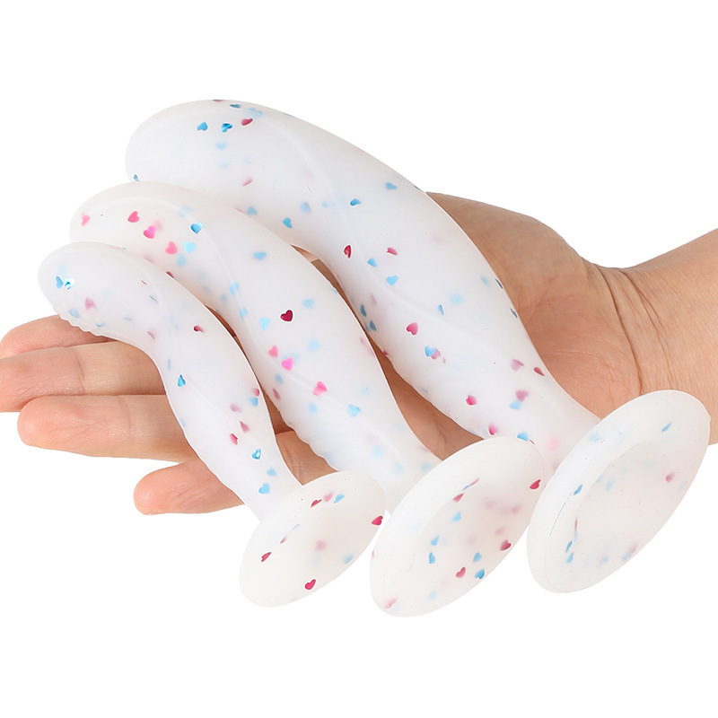 Tri-Color Silicone Butt Plug Dildo-WeLovePlugs