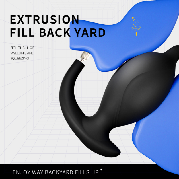 Inflatable & Detachable Enema Butt Plug
