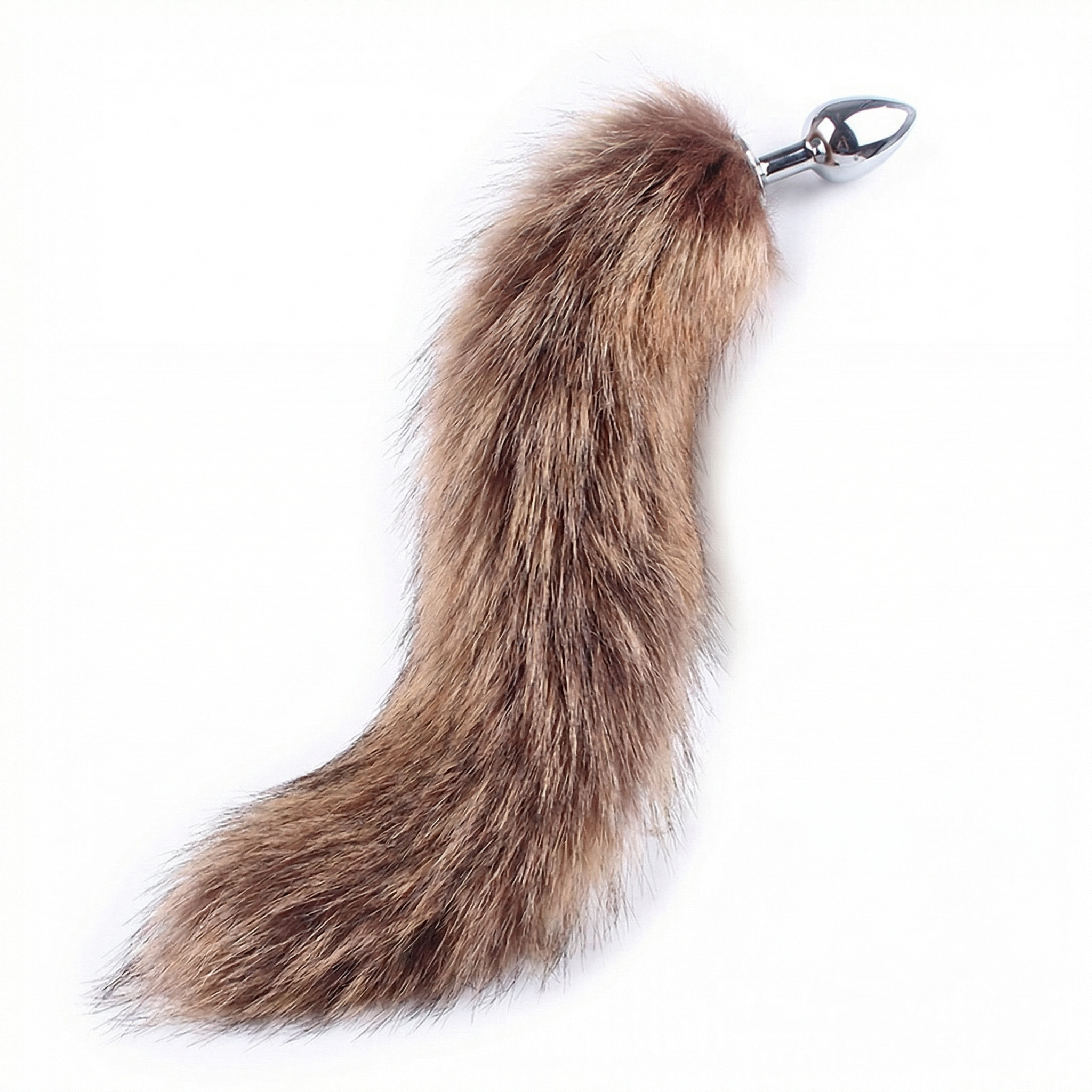 Brown Fox Tail Butt Plug • 18.1 Inch Tail - image 10