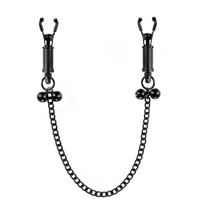Silicone-tipped Nipple Clamps With Bells - Black - image 4