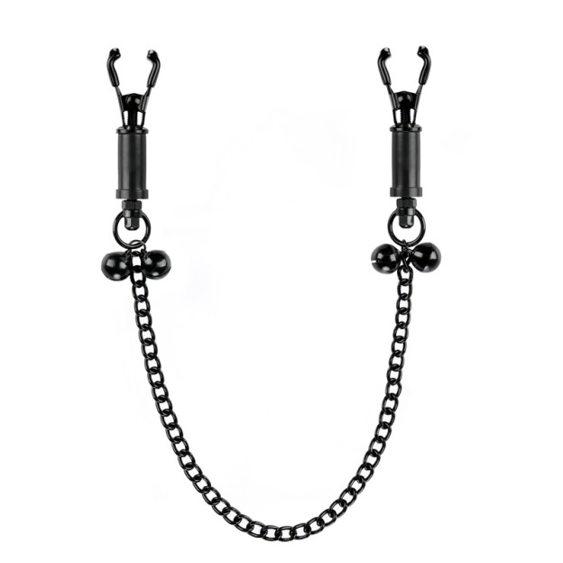 Silicone-tipped Nipple Clamps With Bells - Black - image 4