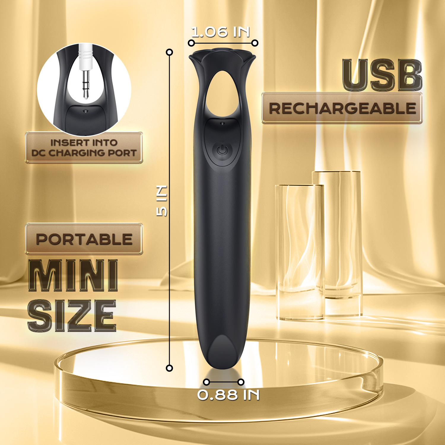 Mini Rose Finger Bullet Mini Vibrator -WeLovePlugs