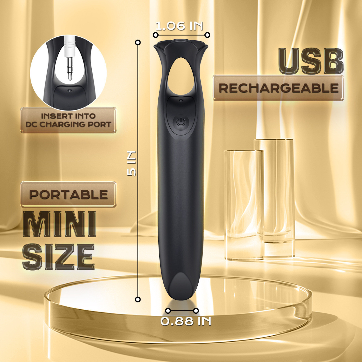 Mini Rose Finger Bullet Mini Vibrator -WeLovePlugs