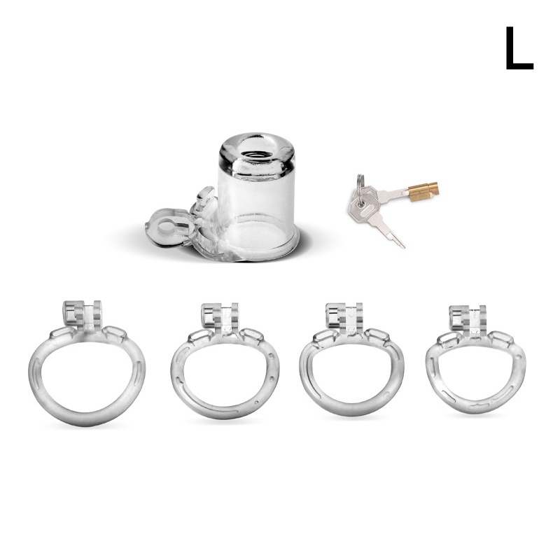 Narrow Sissy Chastity Cage With 4 Sizes Rings And Invisible Lock-WeLovePlugs