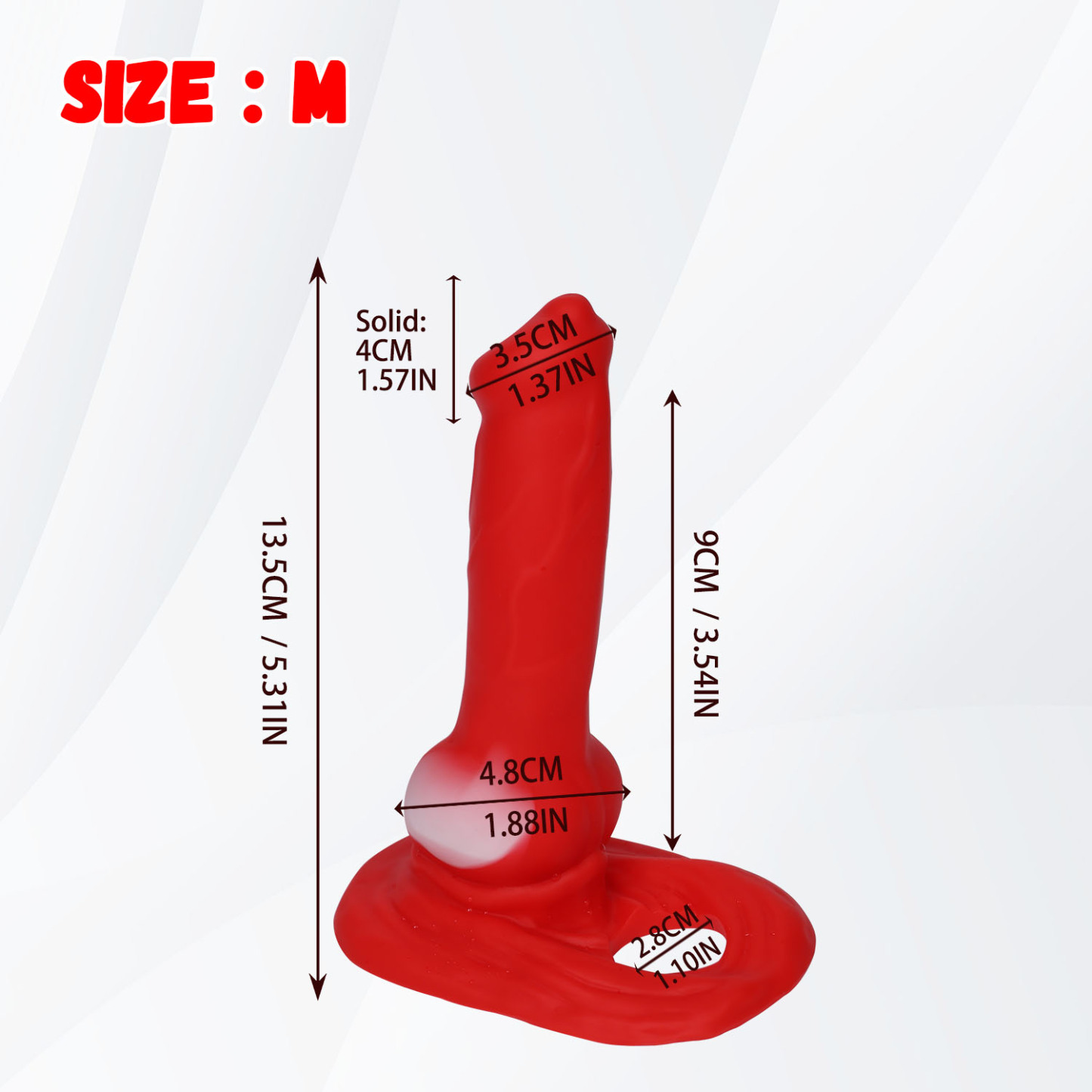 Alpha Canine Knot Fantasy Silicone Dildo - M - image 11