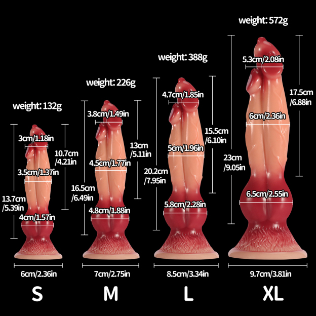 Triple-Knot Canine Fantasy Dildo - image 13