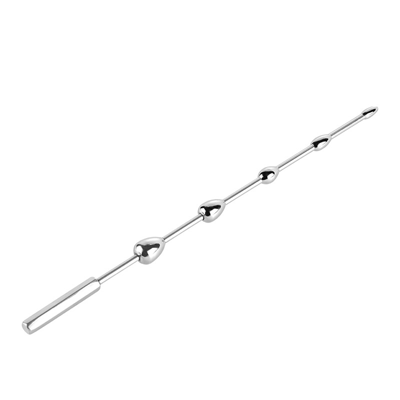 Stainless Steel Beaded Urethral Sounding Rod -WeLovePlugs
