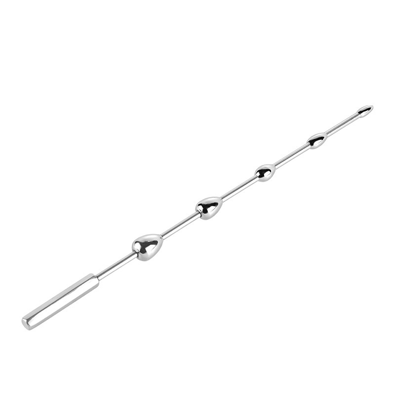 Stainless Steel Beaded Urethral Sounding Rod -WeLovePlugs