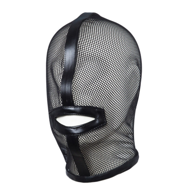 BDSM Mesh Full Face Mask With Mouth Hole And Eye Hole-WeLovePlugs
