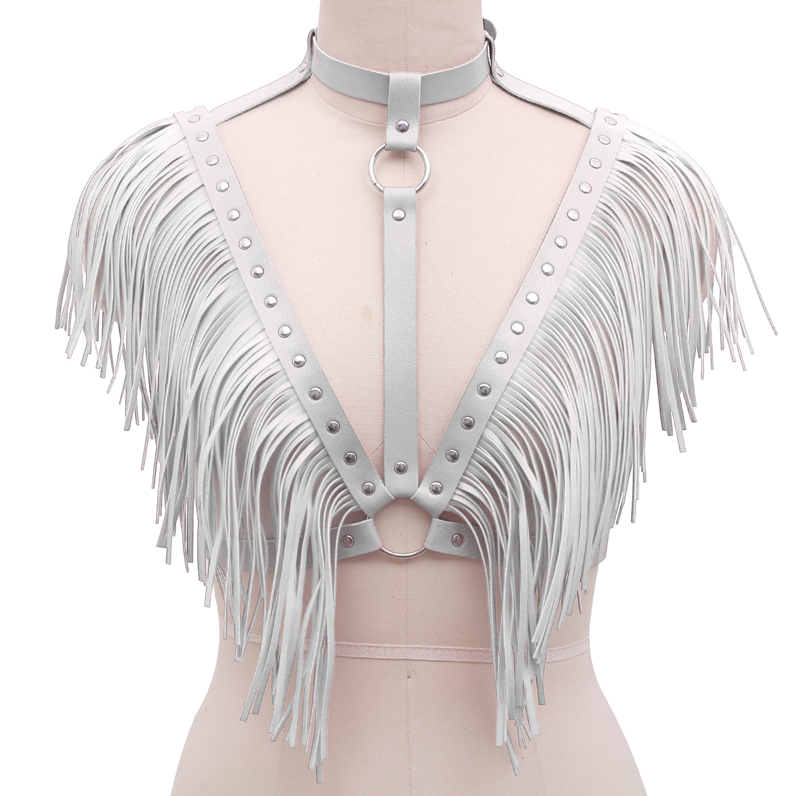 FlexLuxe Adjustable Lingerie Harness Tassel Cape-WeLovePlugs