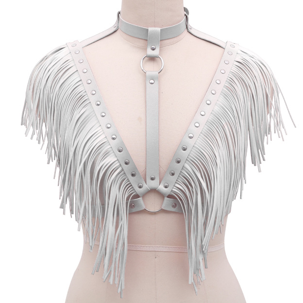 FlexLuxe Adjustable Lingerie Harness Tassel Cape-WeLovePlugs