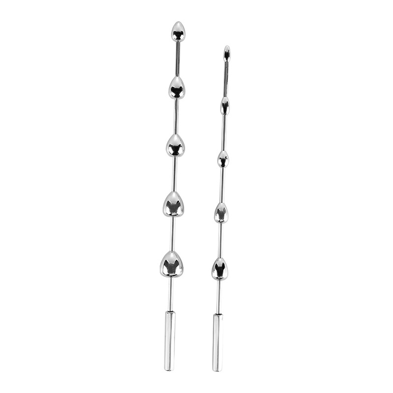 Stainless Steel Beaded Urethral Sounding Rod -WeLovePlugs