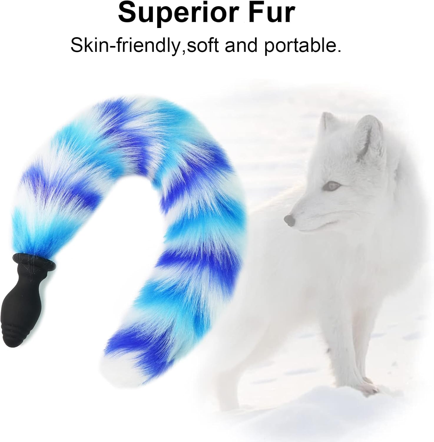 Multicolor Fox Tail Light Up Butt Plug with Remote 