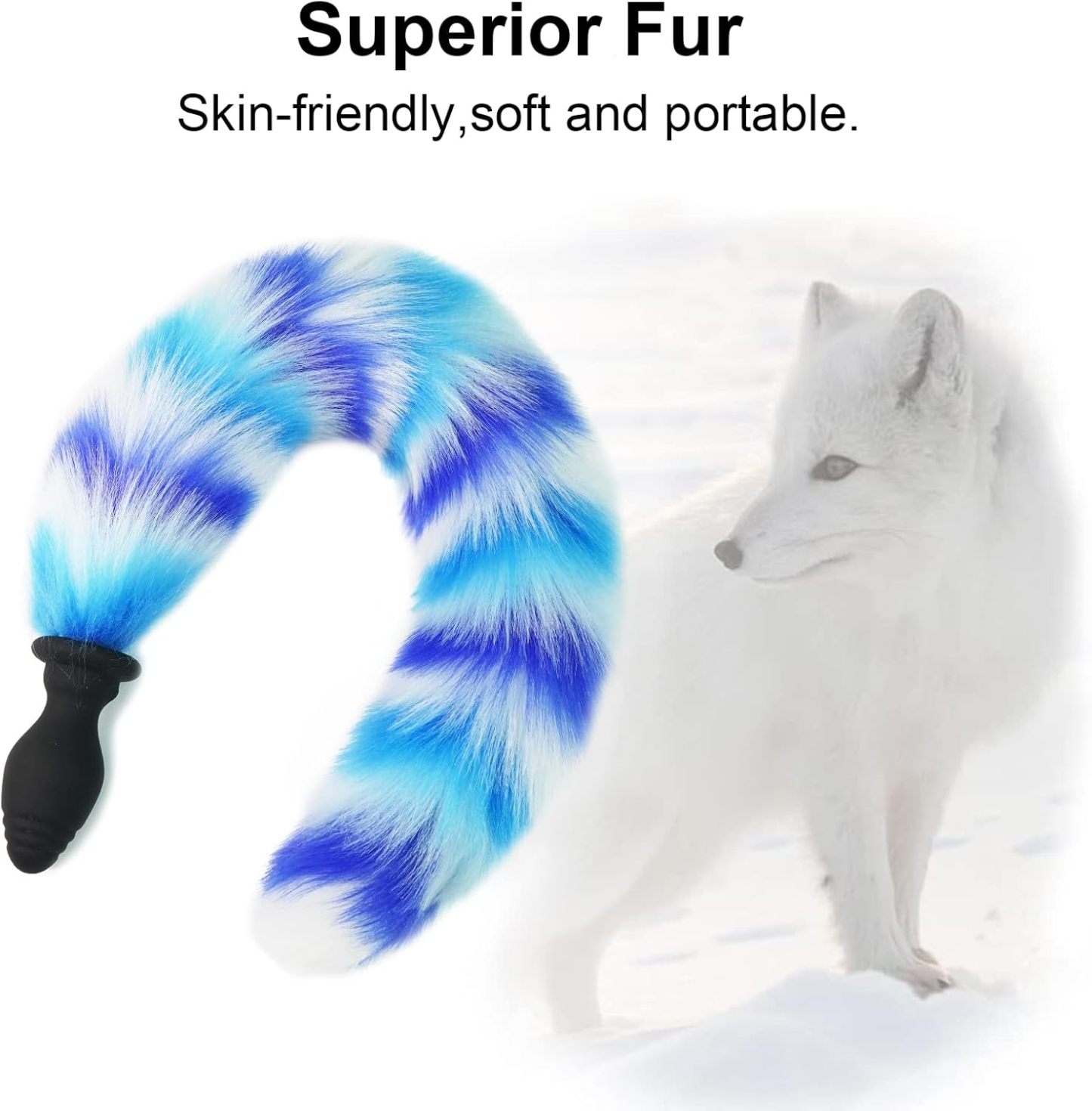 Multicolor Fox Tail Light Up Butt Plug with Remote 