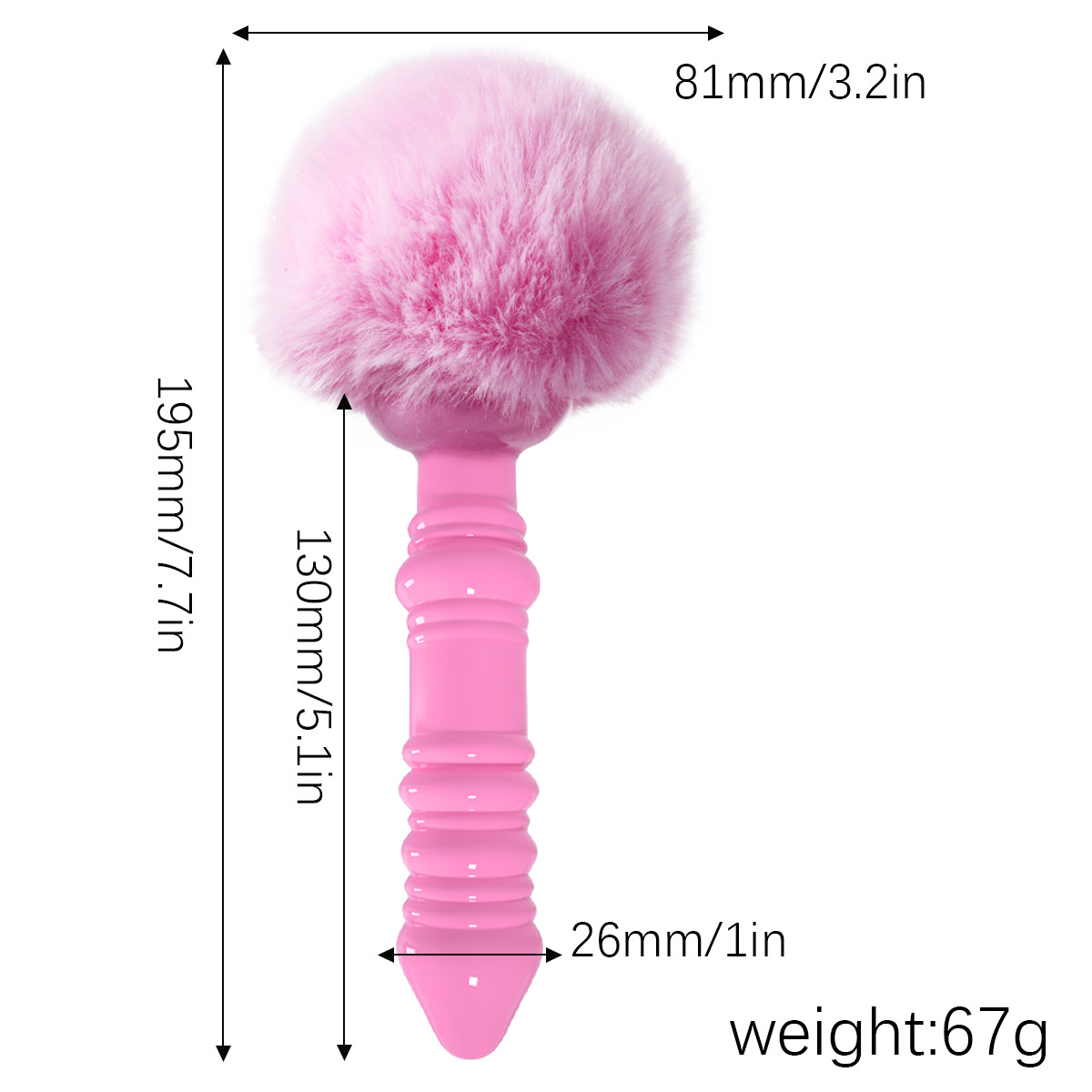 Ergonomic Bunny Tail Butt Plug-WeLovePlugs