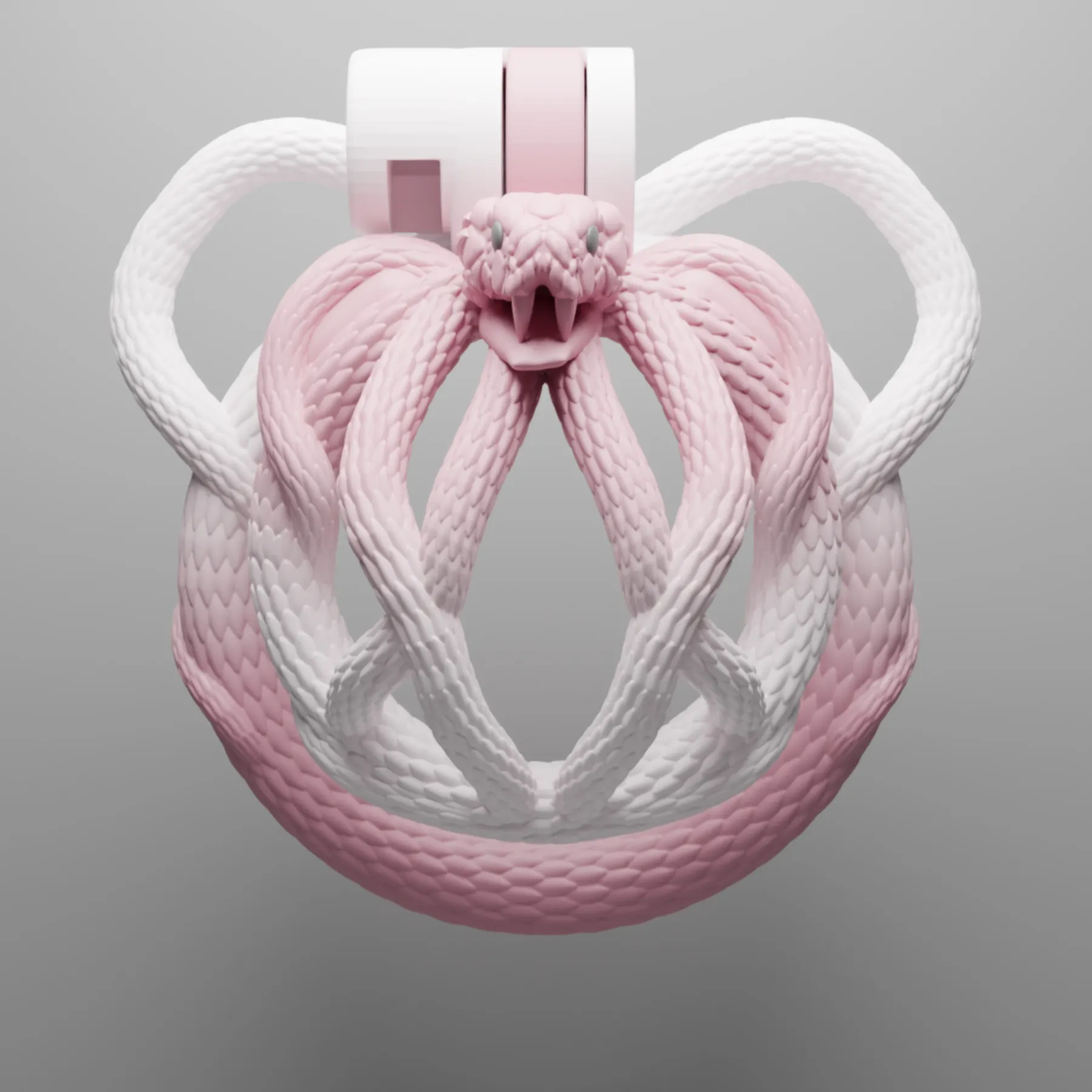 Pink Serpent Chastity Cage - image 2