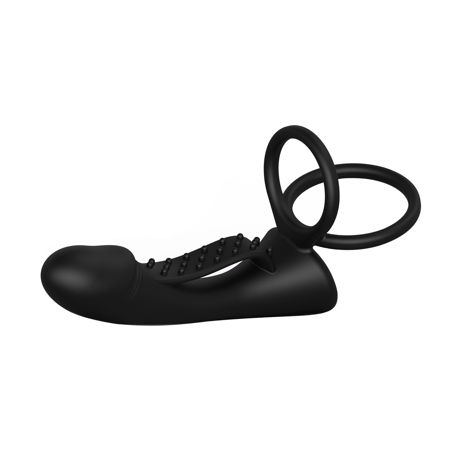 SyncPlay Dual Ring Vibrator App Control Penis Sleeve-WeLovePlugs