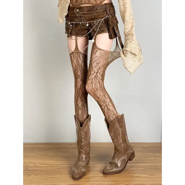 Bold & Beautiful Stocking – Suspender Fishnet Tights with Attitude-WeLovePlugs