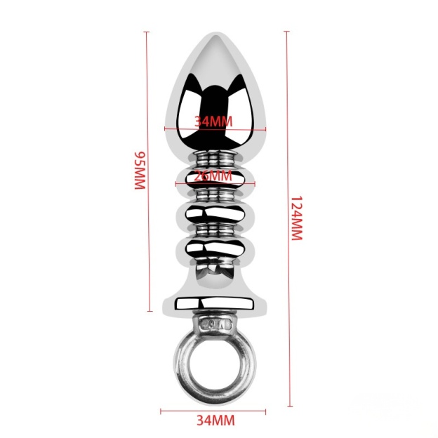 Multi-Segment Aluminum Alloy Butt Plug - M - image 11