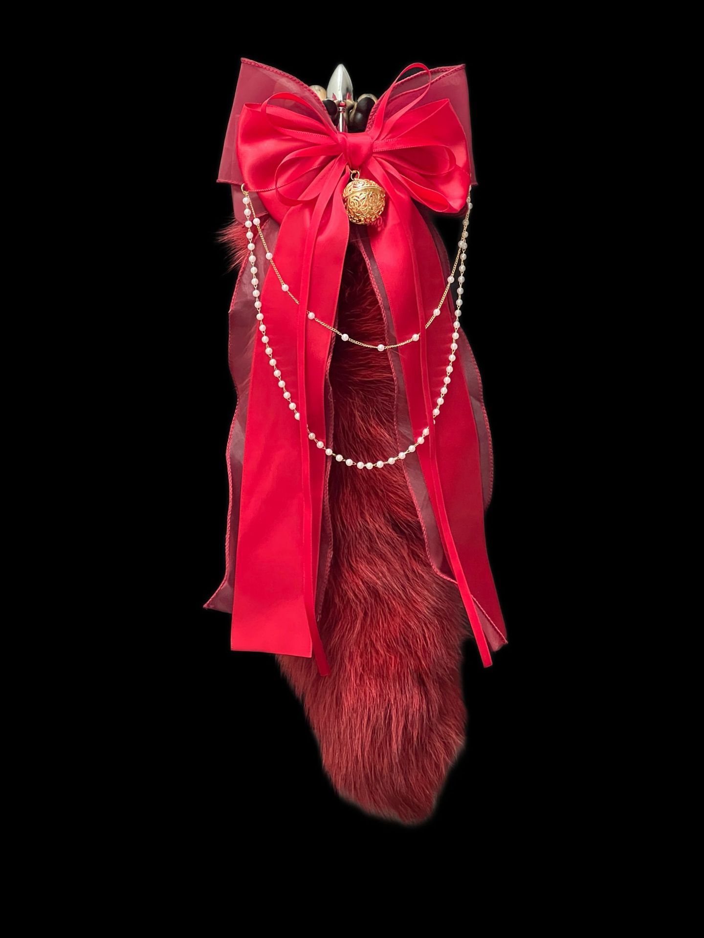 Luxury Fox Tail Plug Set – 15.7" Plush Tail With Pearl Chain & Interchangeable Plug Heads - image 15