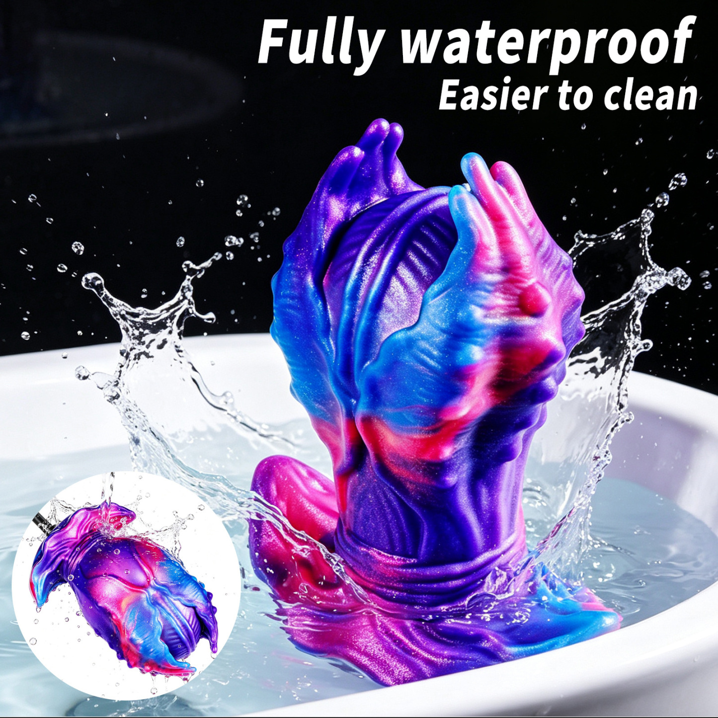 Inflatable Petal-Shaped Silicone Butt Plug with Air Pump - image 8