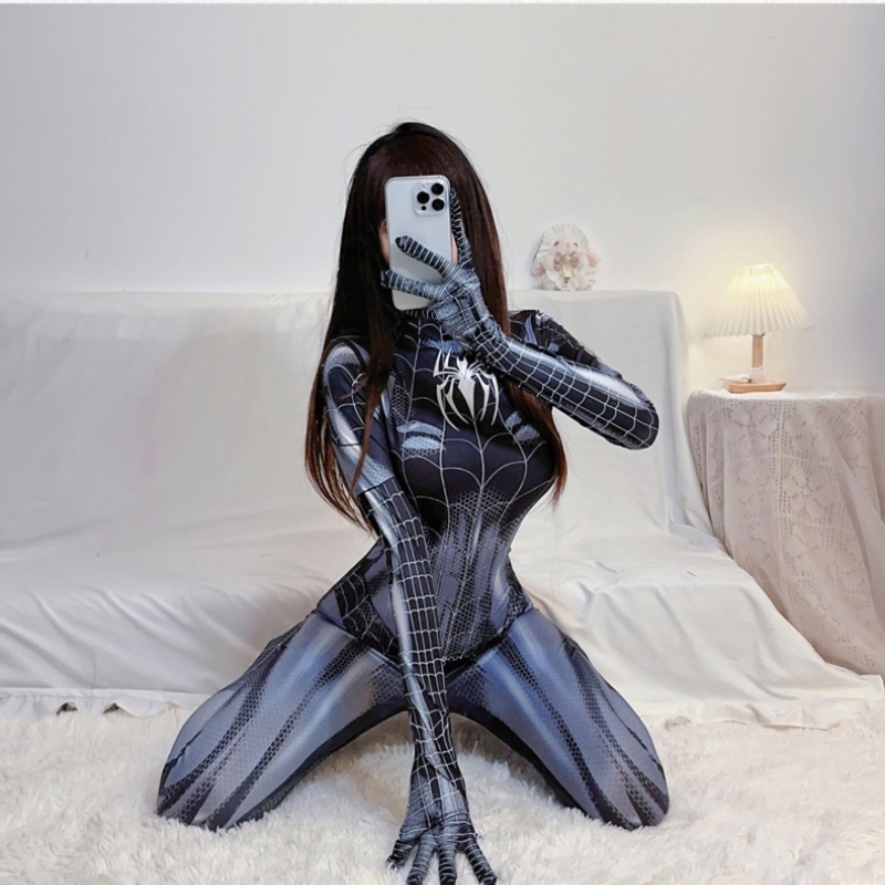 Spider Seduction Bodysuit BDSM Latex Lingerie