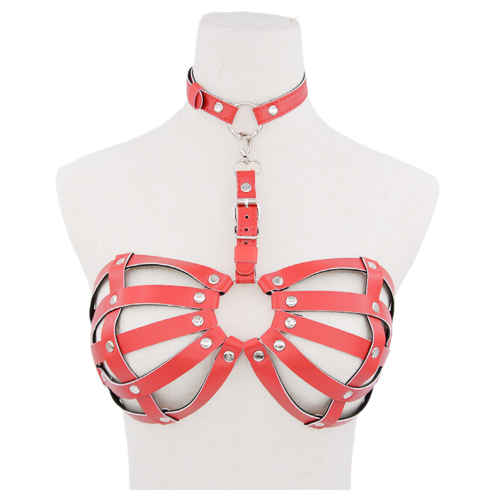 Sexy BDSM Halter Harness Cage Bra Lingerie-WeLovePlugs
