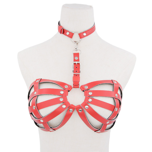 Sexy BDSM Halter Harness Cage Bra Lingerie-WeLovePlugs