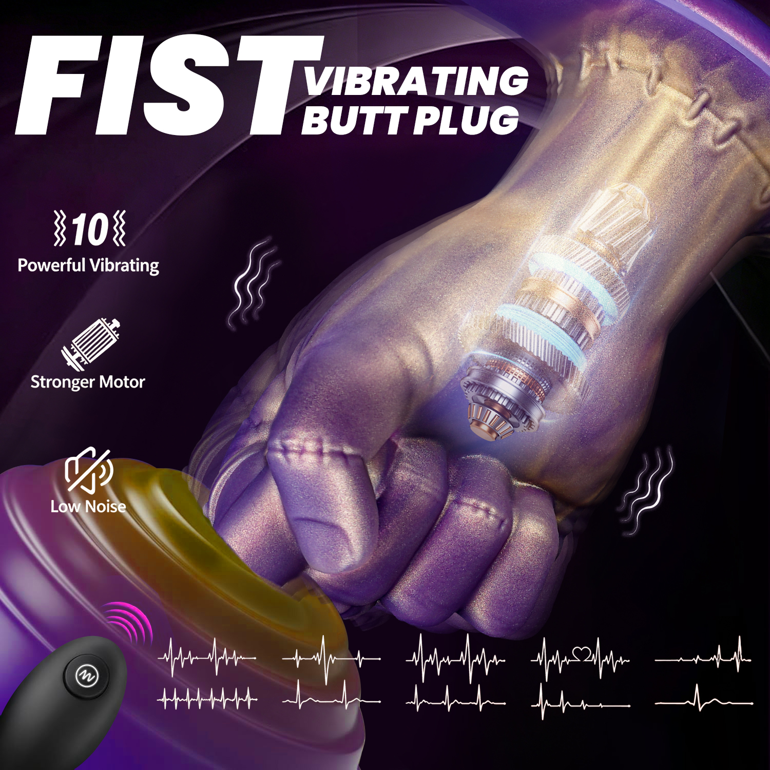 Vibrating Fist Butt Plug - image 1