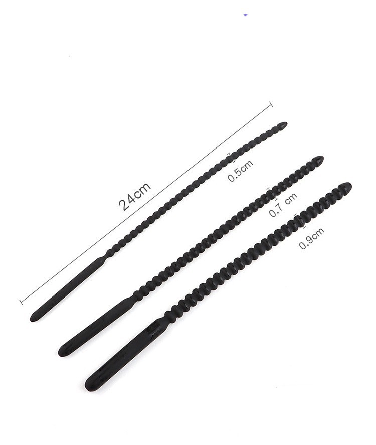 Silicone Beaded Urethral Sound (5mm 7mm 9mm)-WeLovePlugs