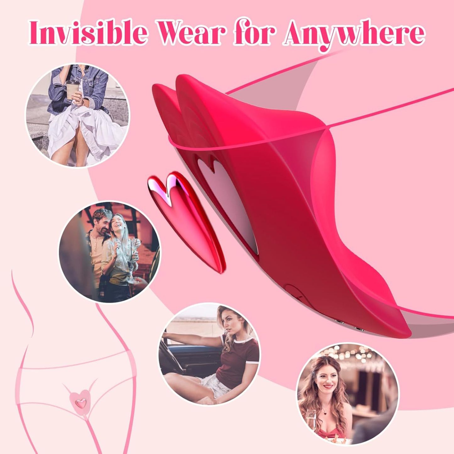 Remote Control Butterfly Vibrator App Cellphone Wearable Couple Vibrator
