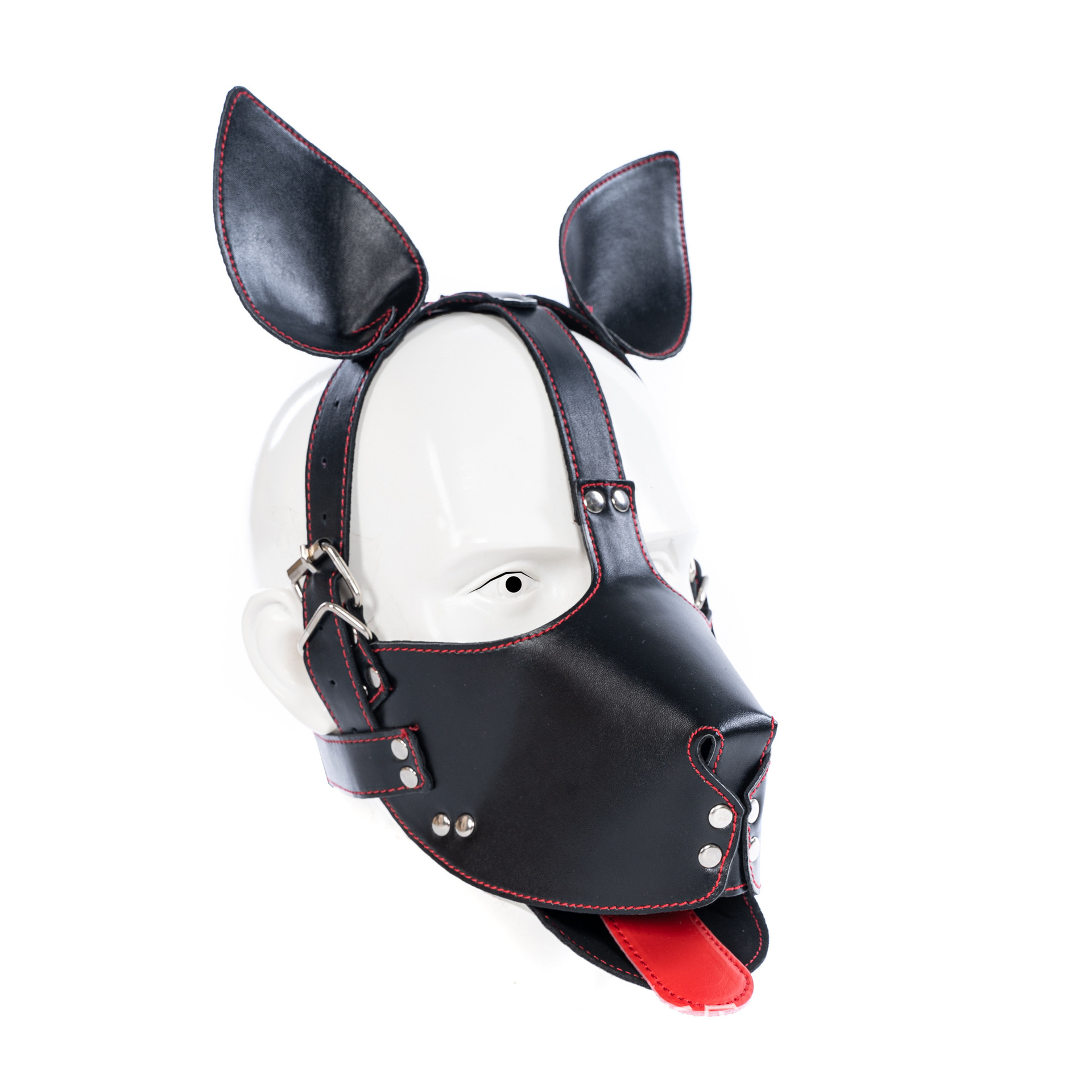 Puppy Erotic Leather Role Play SM Mask with Gloves -WeLovePlugs