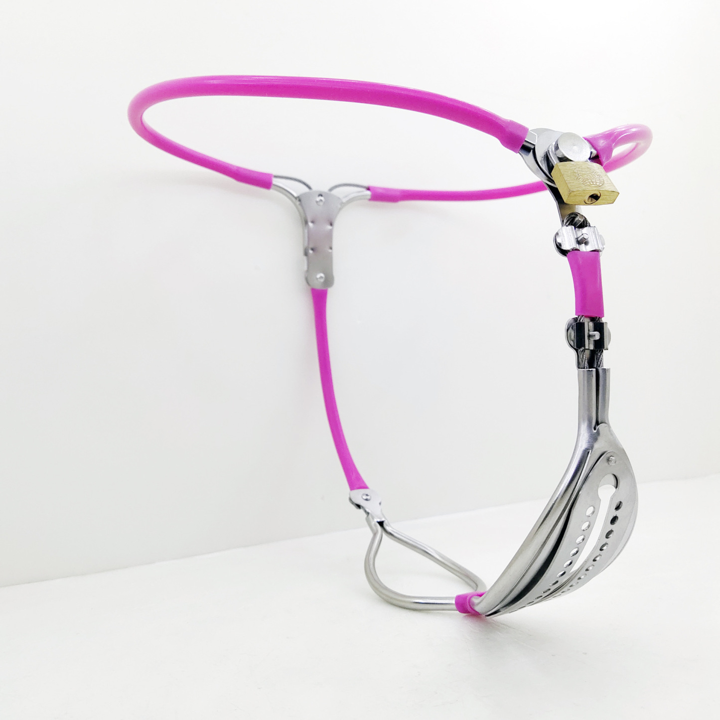 Stainless Steel Adjustable Chastity Belt for Women-WeLovePlugs