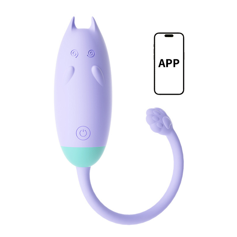 Whispering Kitty Mini Vibrating Egg - Light Purple - image 1