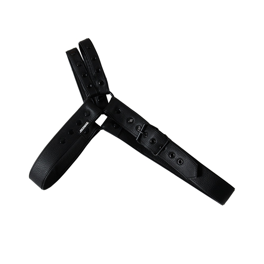 Adjustable Jockmail Men's Harness - Black - One Size - image 8