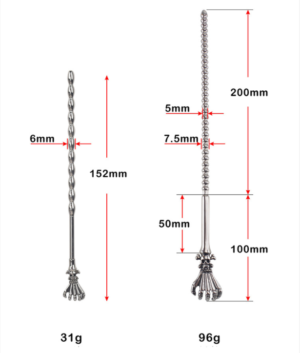 2025 New Skull Fingers Urethral Sound Rod -WeLovePlugs