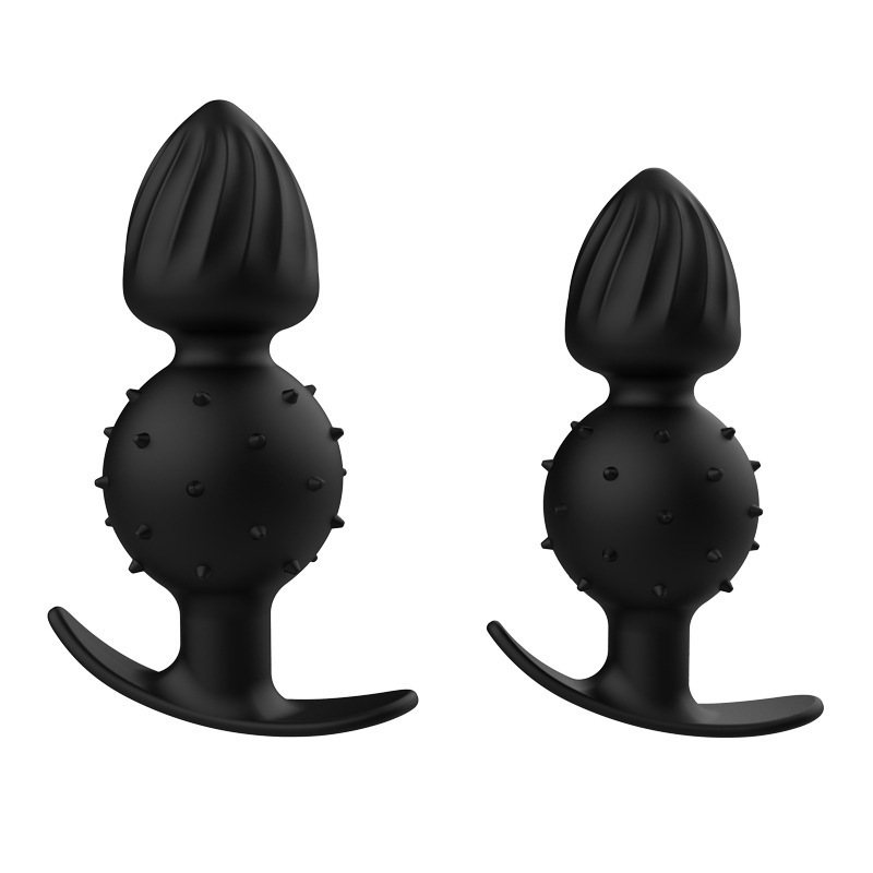 Ribbed Anal Trainer Plug with Built-In Rattle Ball – Wearable and Stimulating Design-WeLovePlugs